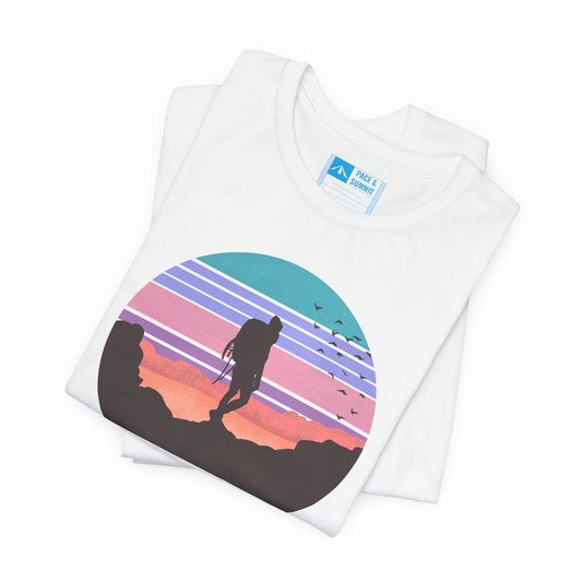 Adventure Is Calling T-Shirt Retro Hiker Graphic Tee