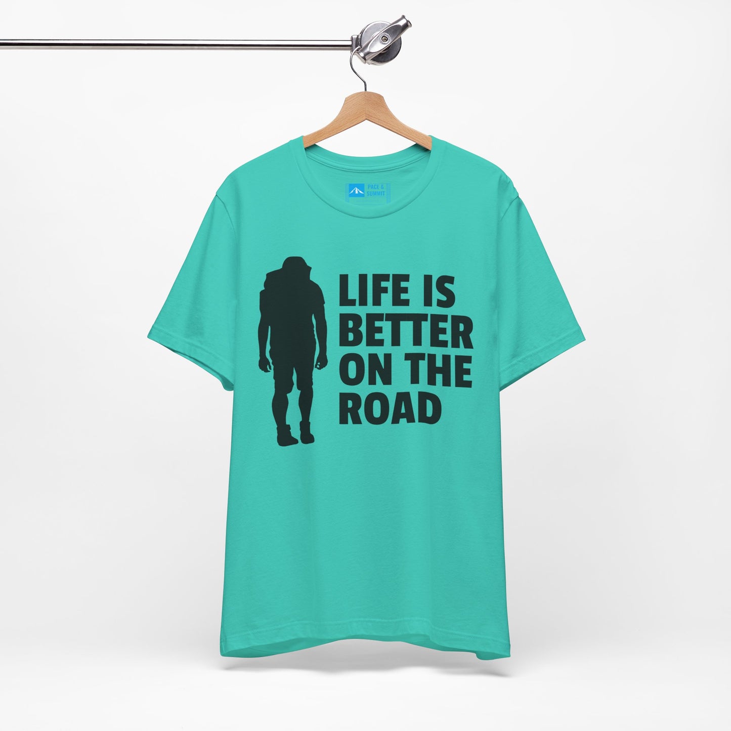 Teal | 'Life Is Better On The Road' Adventure Travel Graphic Tee