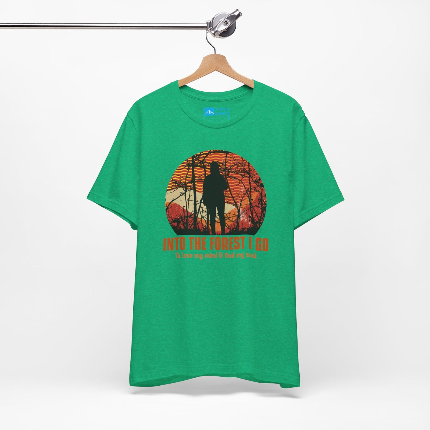 Green | 'Into the Forest I Go' Hiking Adventure Graphic Tee