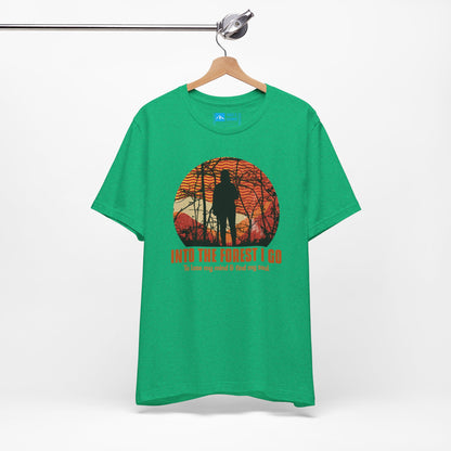Green | 'Into the Forest I Go' Hiking Adventure Graphic Tee