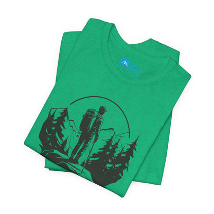 Green | 'Summit Path' Minimalist Mountain Fashion Tee