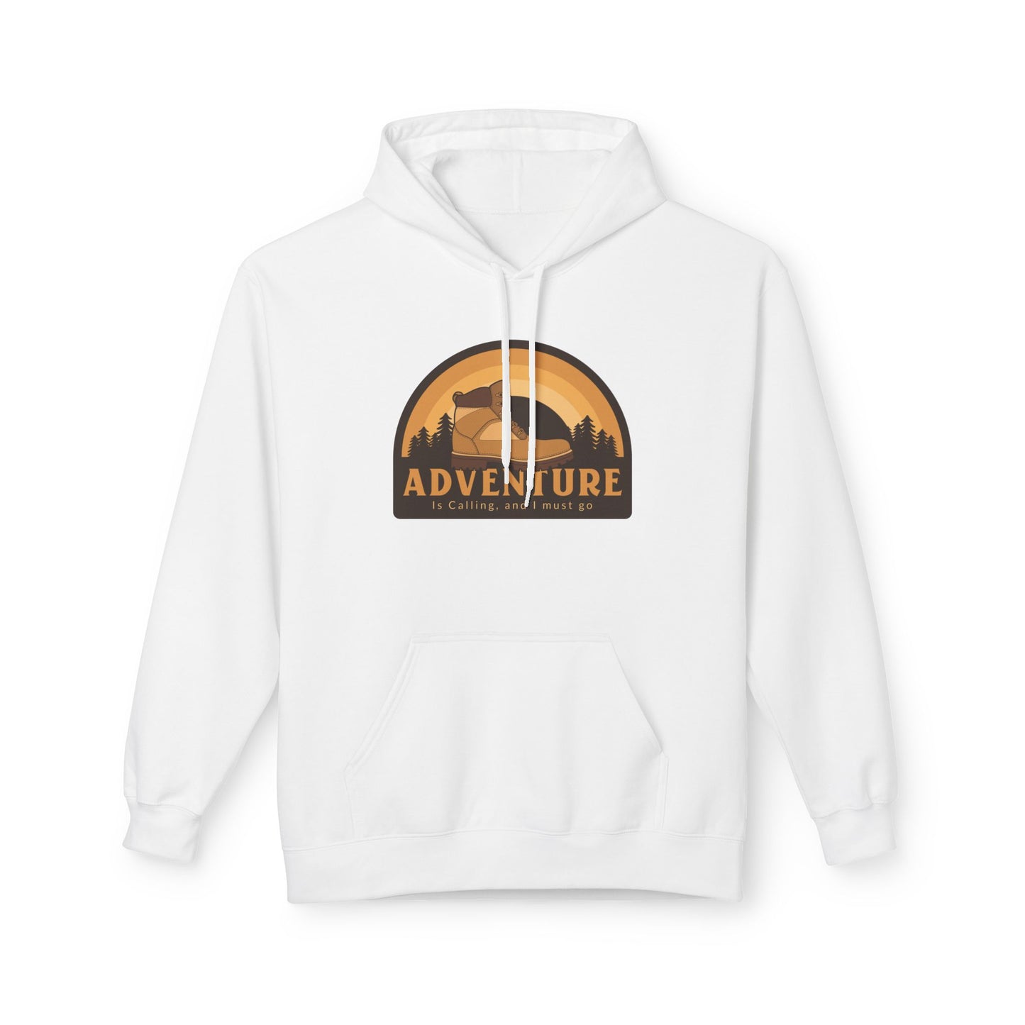 White | Adventure Patch' Vintage Outdoor Aesthetic Hoodie
