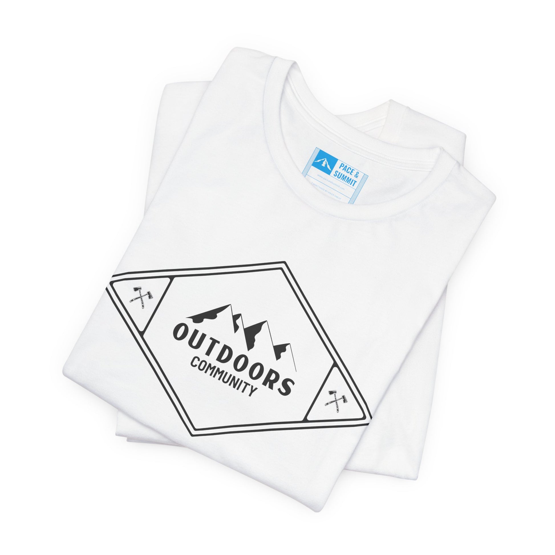 White | 'Outdoors Community' Mountain Badge Graphic Tee