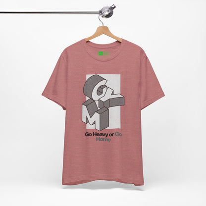 Rose Gold | 'Go Heavy' 3D Block Gym Culture Tee