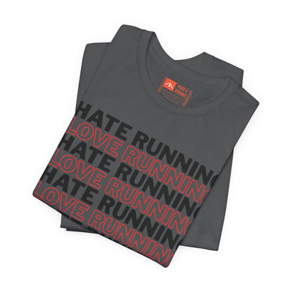 Charcoal | 'I Hate Running / I Love Running' Humor Graphic Tee