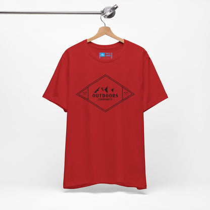 Red | 'Outdoors Community' Mountain Badge Graphic Tee