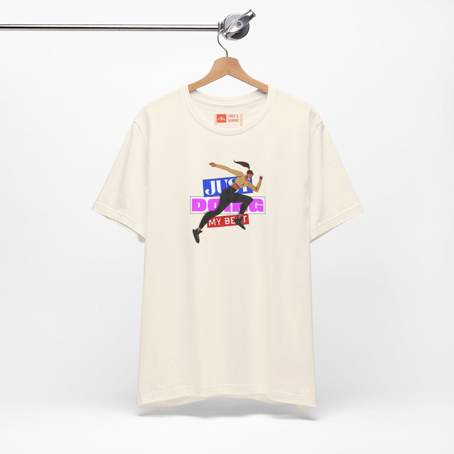 Natural | 'Just Doing My Best' Runner Graphic Tee