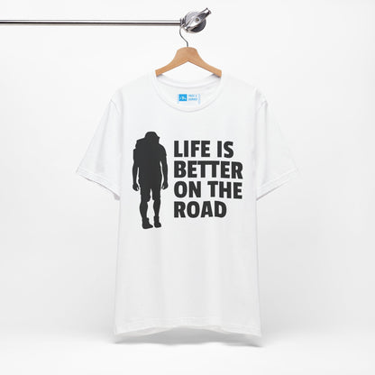 White | 'Life Is Better On The Road' Adventure Travel Graphic Tee