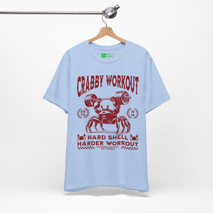 Tropical Blue | 'Hard Shell' Ironic Gym Culture Fashion Tee