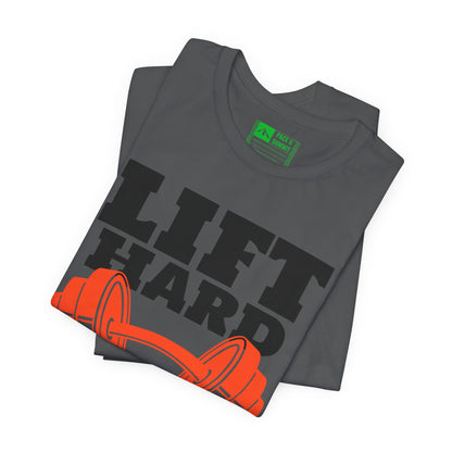 Charcoal | 'Lift Hard Train Hard' Weightlifting Gym T-Shirt