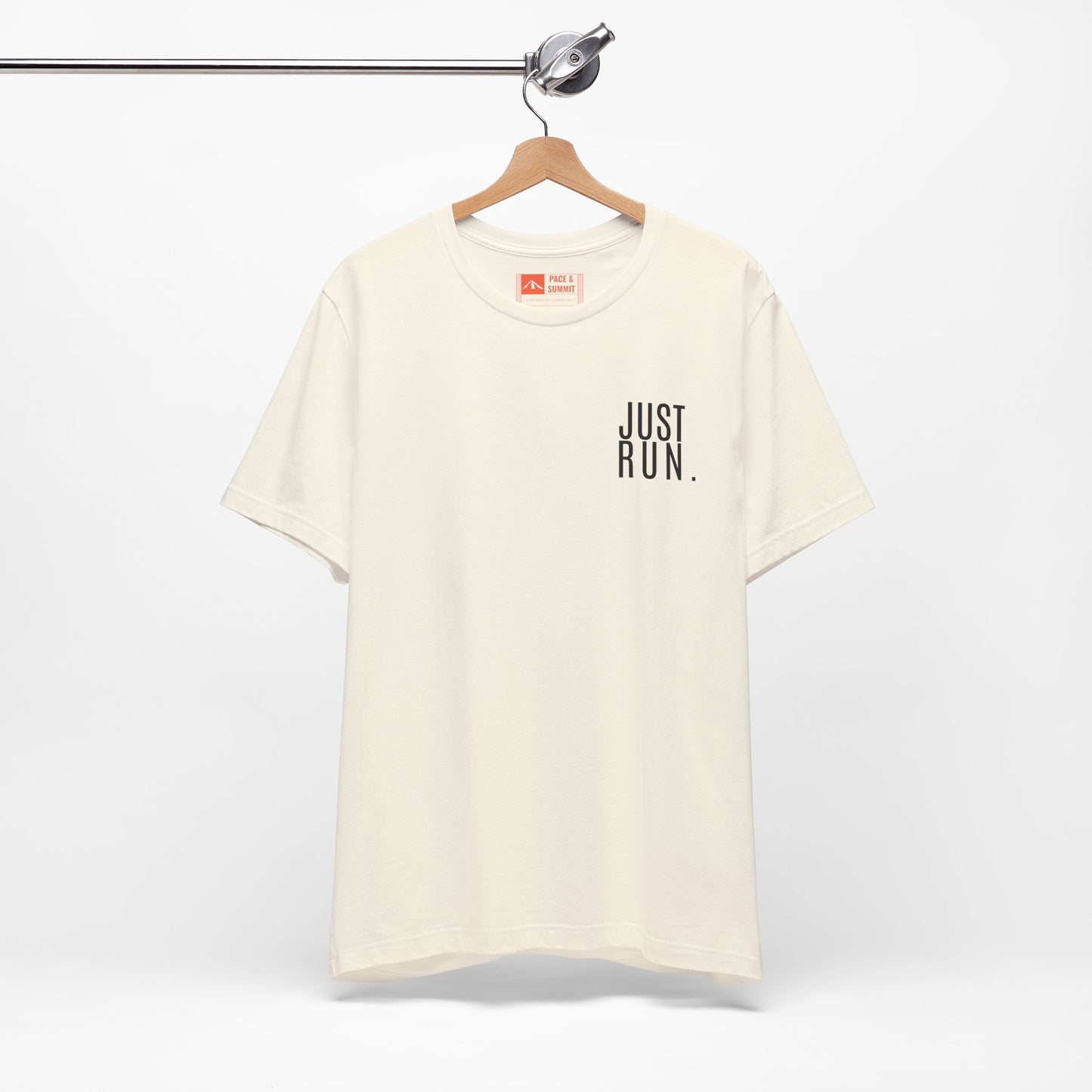 'Just Run' T-Shirt - Minimal Motivational Running Tee & Athletic Workout Top