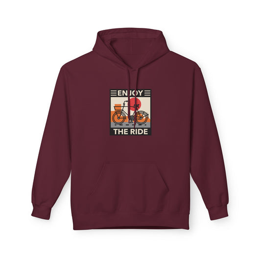 Maroon | Enjoy The Ride' Retro Cycling Culture Hoodie