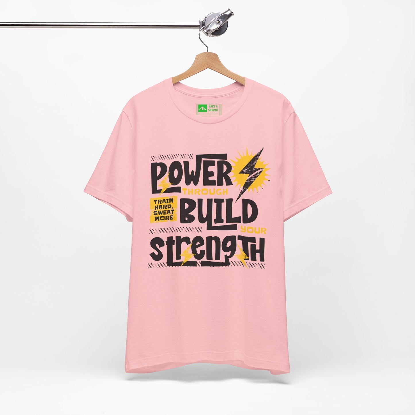 Pink | 'Power Through' Motivational Gym Workout Tee