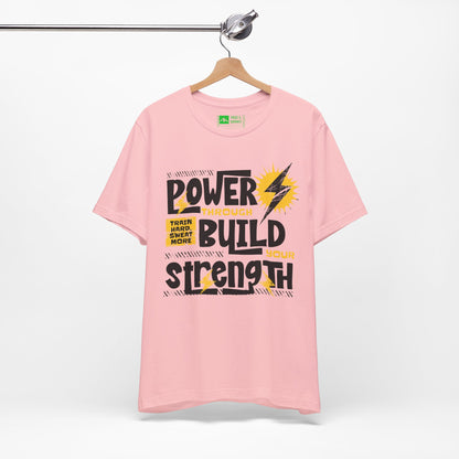 Pink | 'Power Through' Motivational Gym Workout Tee