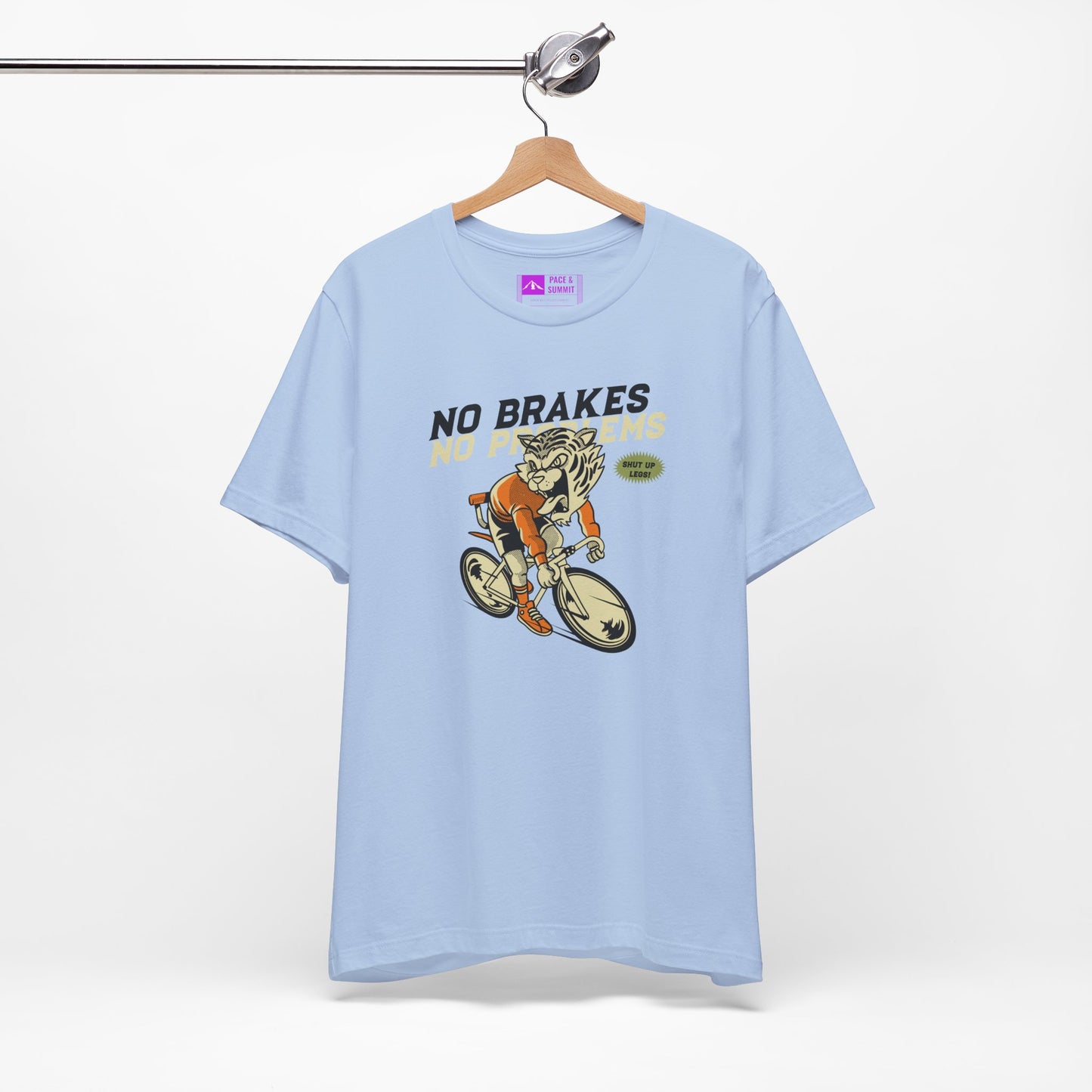Tropical Blue | 'No Brakes No Problems' Bicycle Graphic Tee