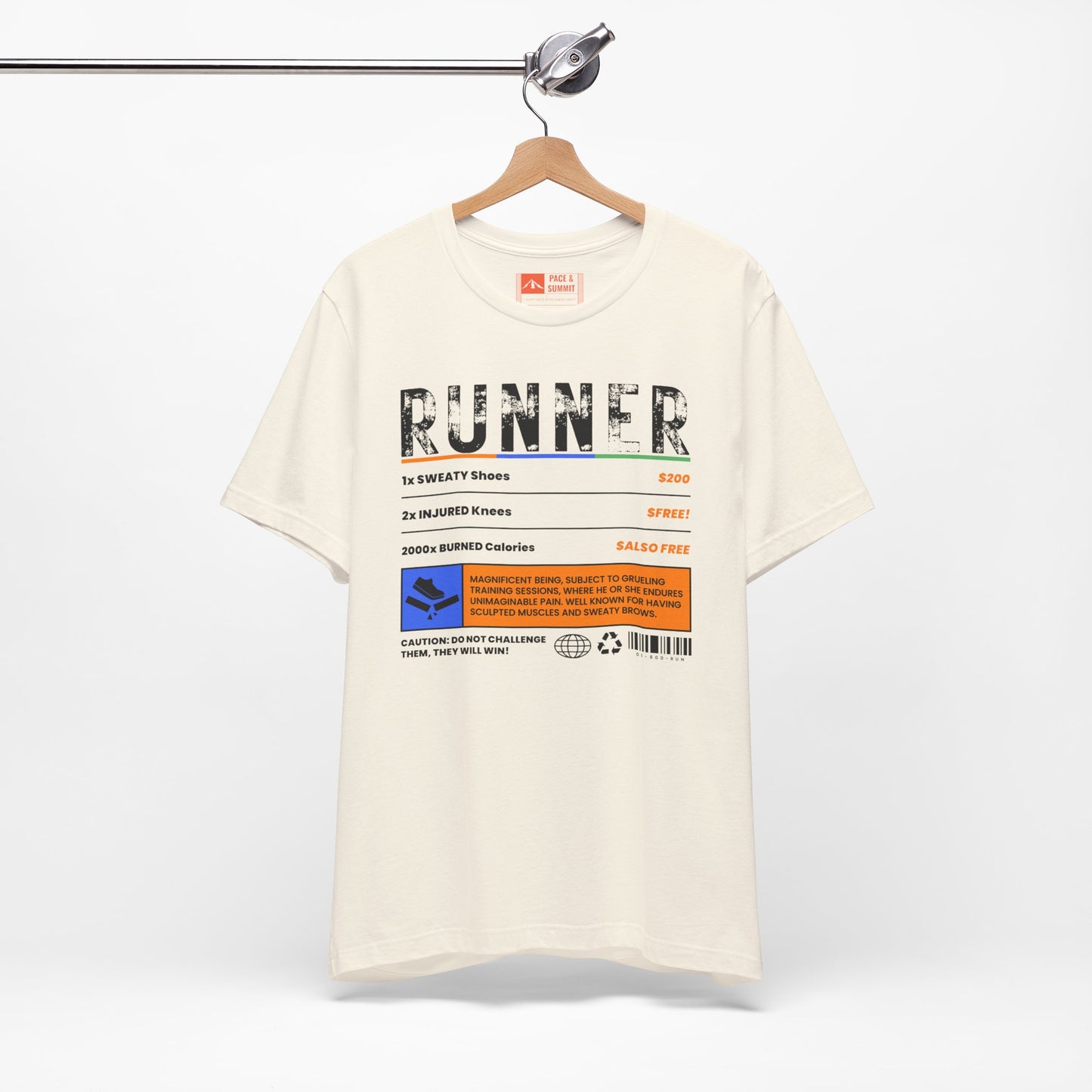 Natural | 'A Price To Pay' Ironic Running Fashion Tee