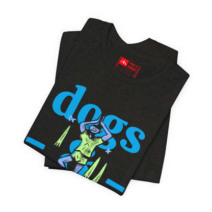 Black | 'Yoga Dogs' Ironic Fitness Lifestyle Fashion Tee