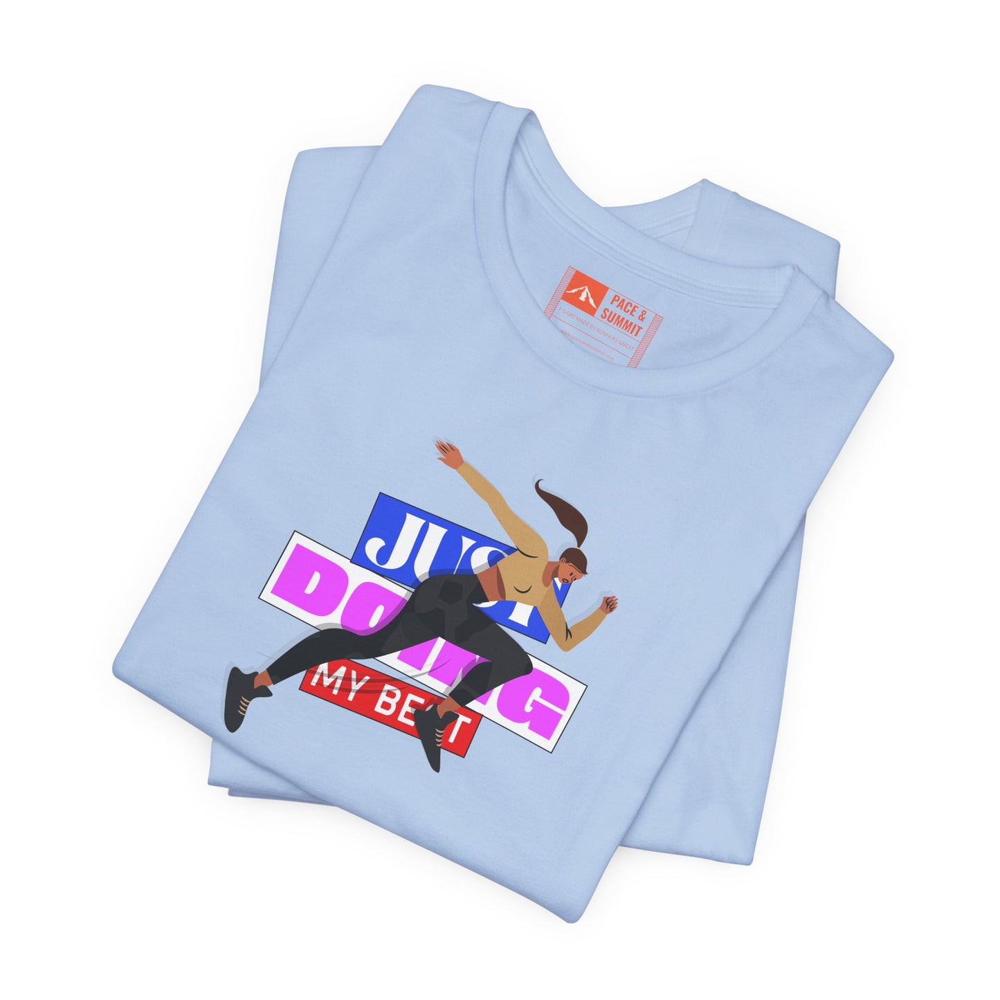 Tropical Blue | 'Just Doing My Best' Runner Graphic Tee
