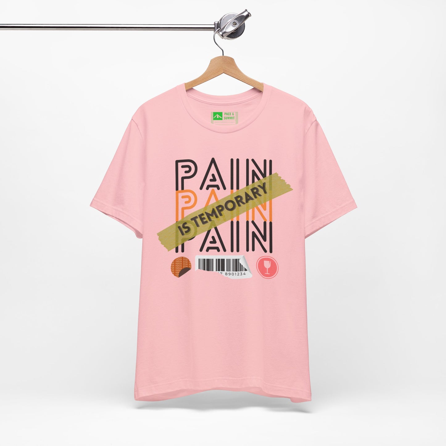 Pink | 'Pain Is Temporary' Motivational Graphic Tee
