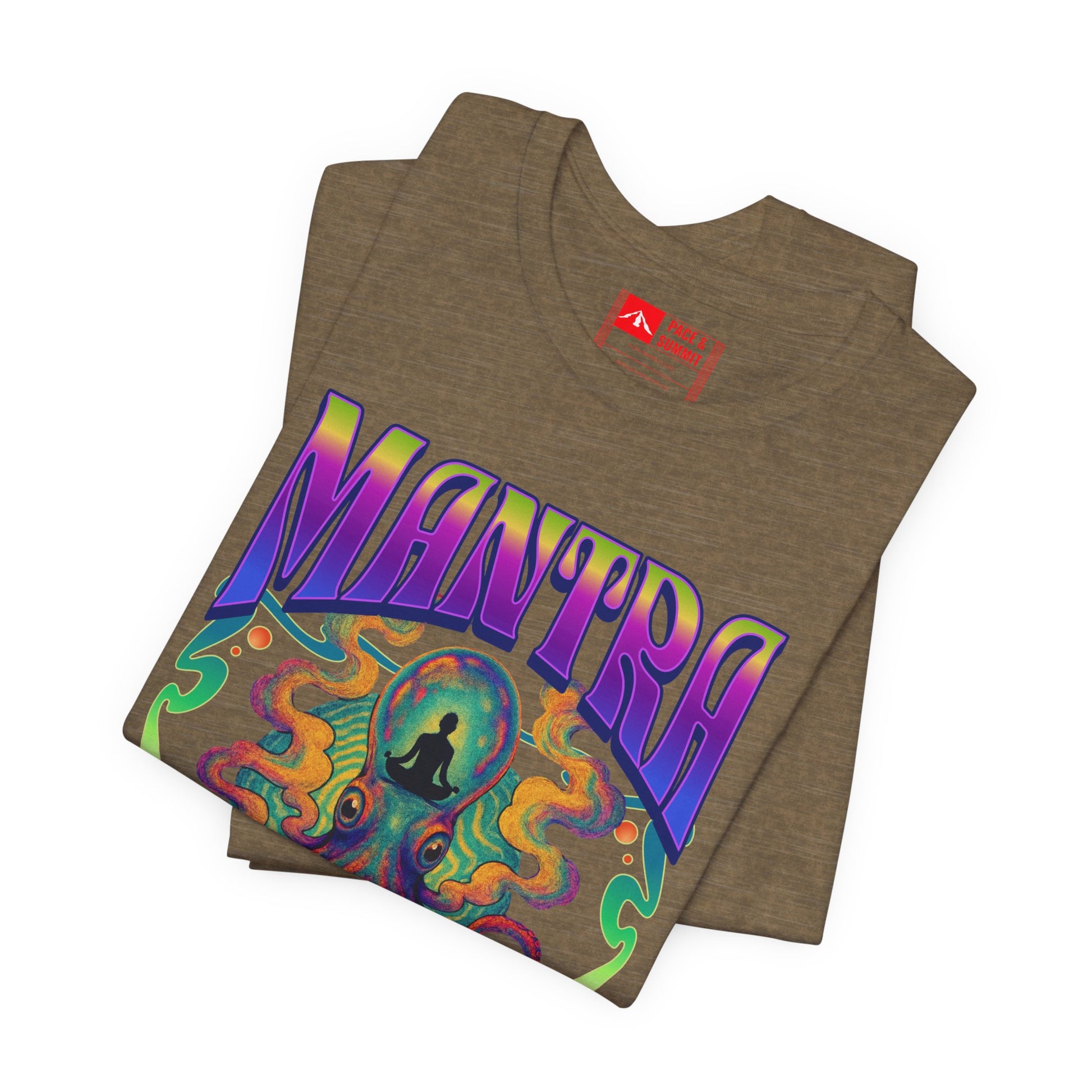 Military Green | 'Mantra Octopus' Psychedelic Spiritual Graphic Tee