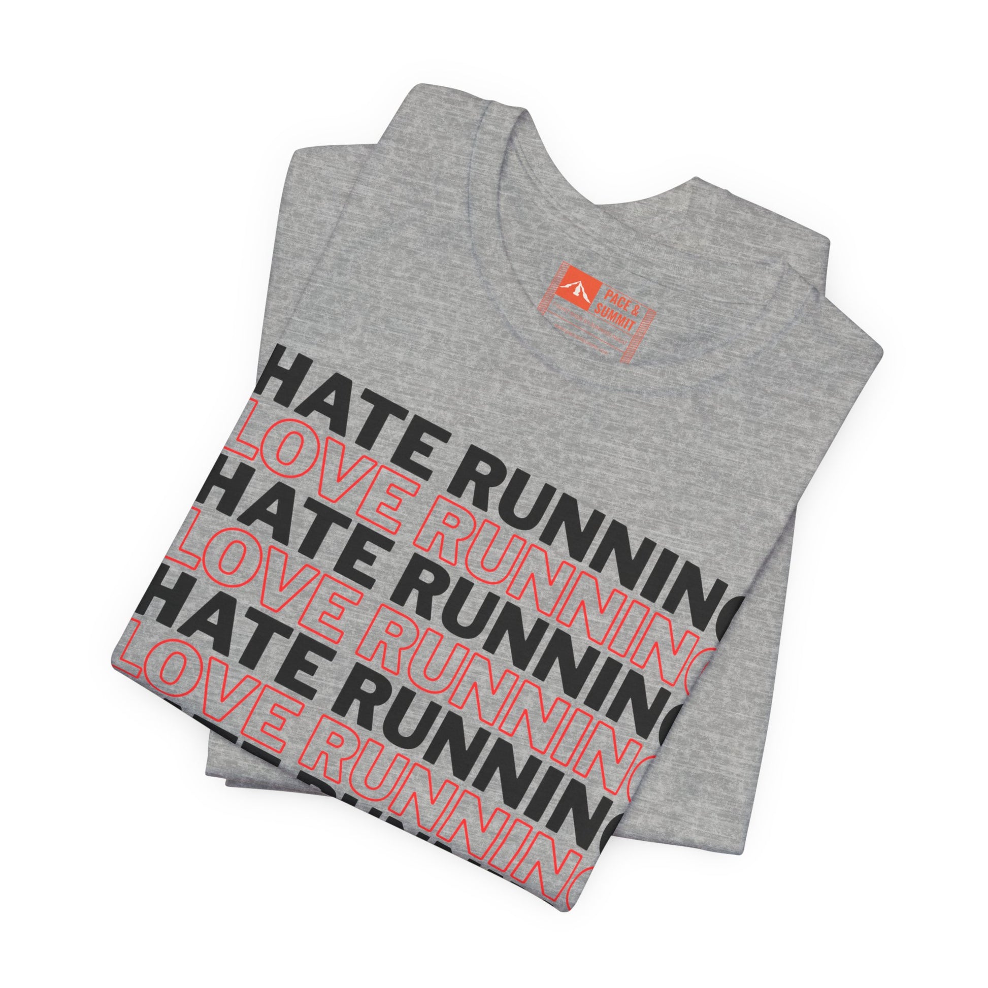 Gray | 'I Hate Running / I Love Running' Humor Graphic Tee