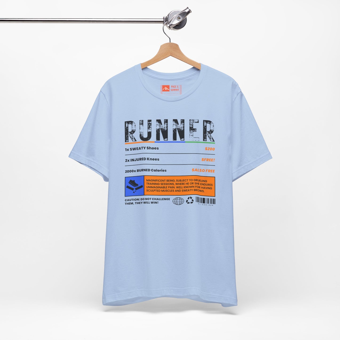 Tropical Blue | 'A Price To Pay' Ironic Running Fashion Tee