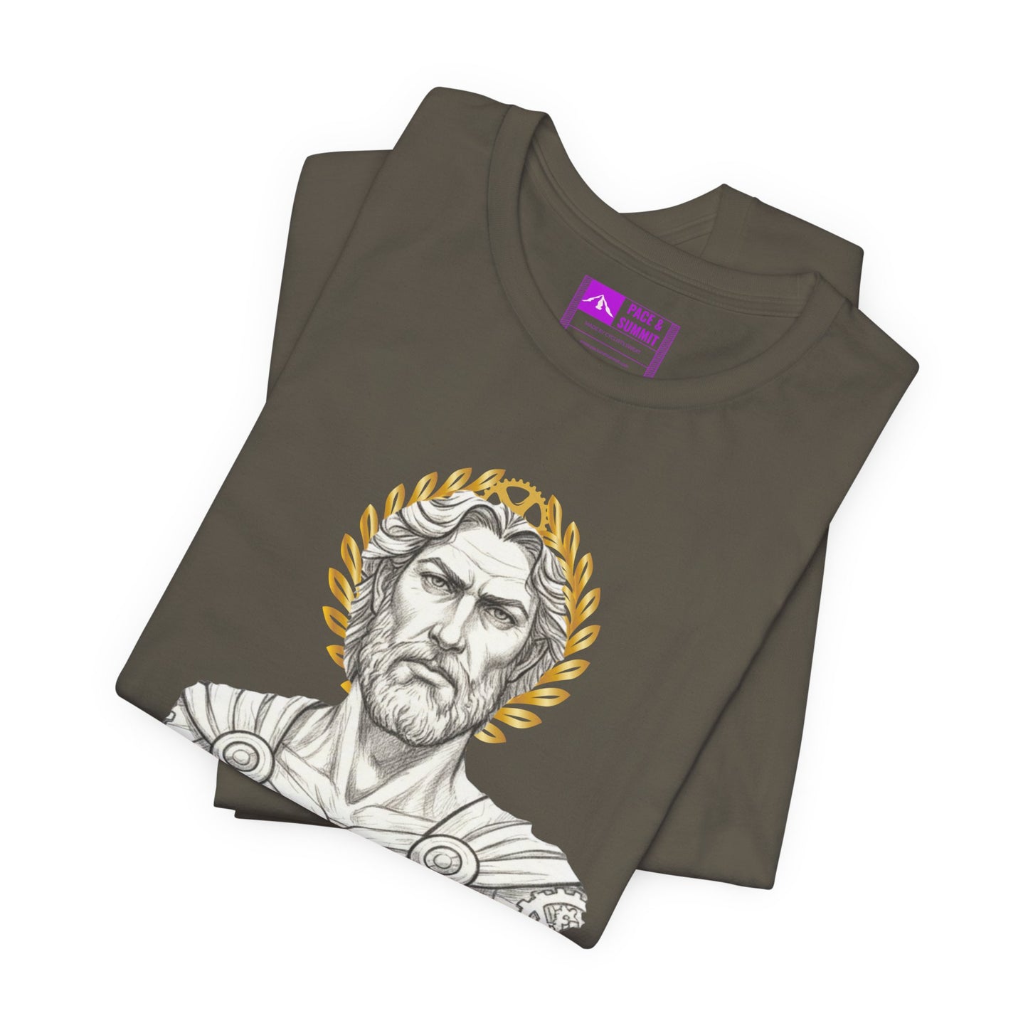 Military Green | 'Pedalus Roman Warrior' Vintage Gladiator Graphic Tee