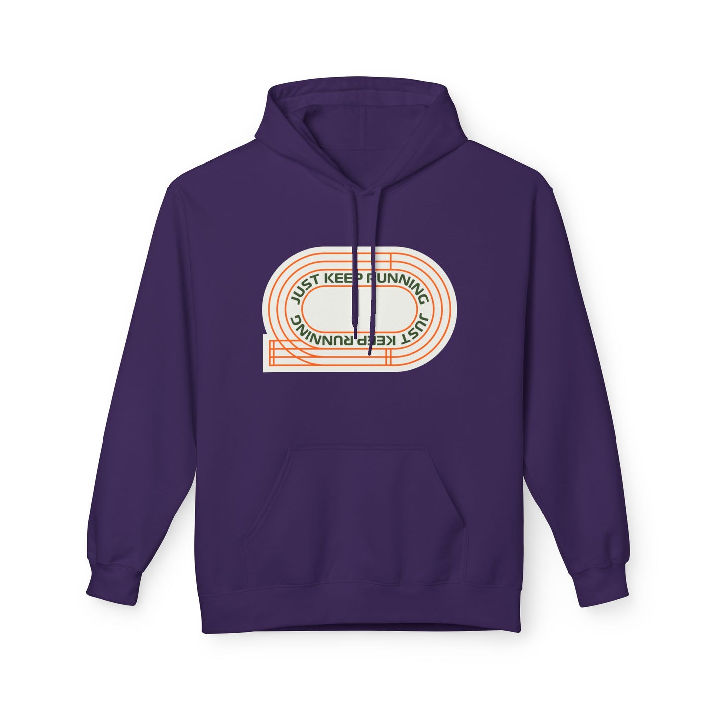 Purple | 'Keep Running' Retro Motivational Track Hoodie