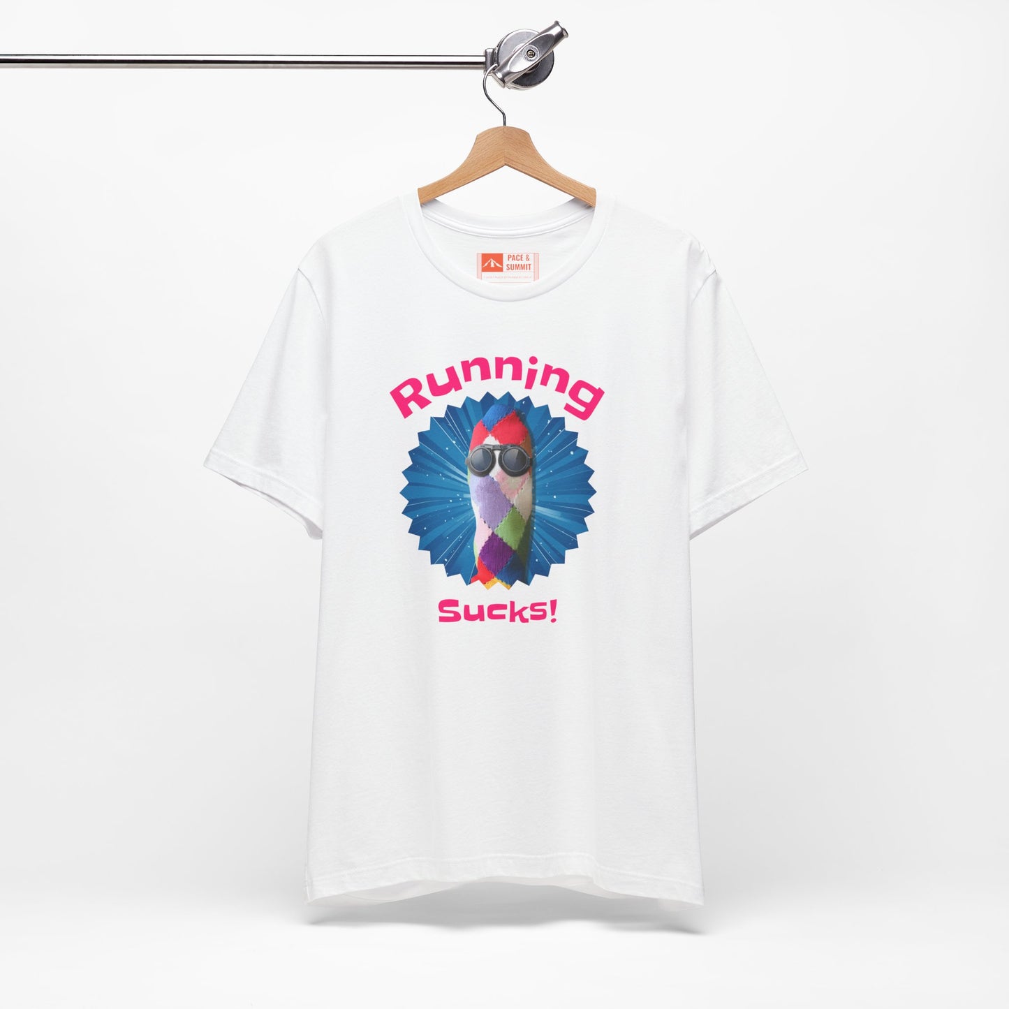 White | 'Running Sucks' Funny Anti-Running Graphic Tee