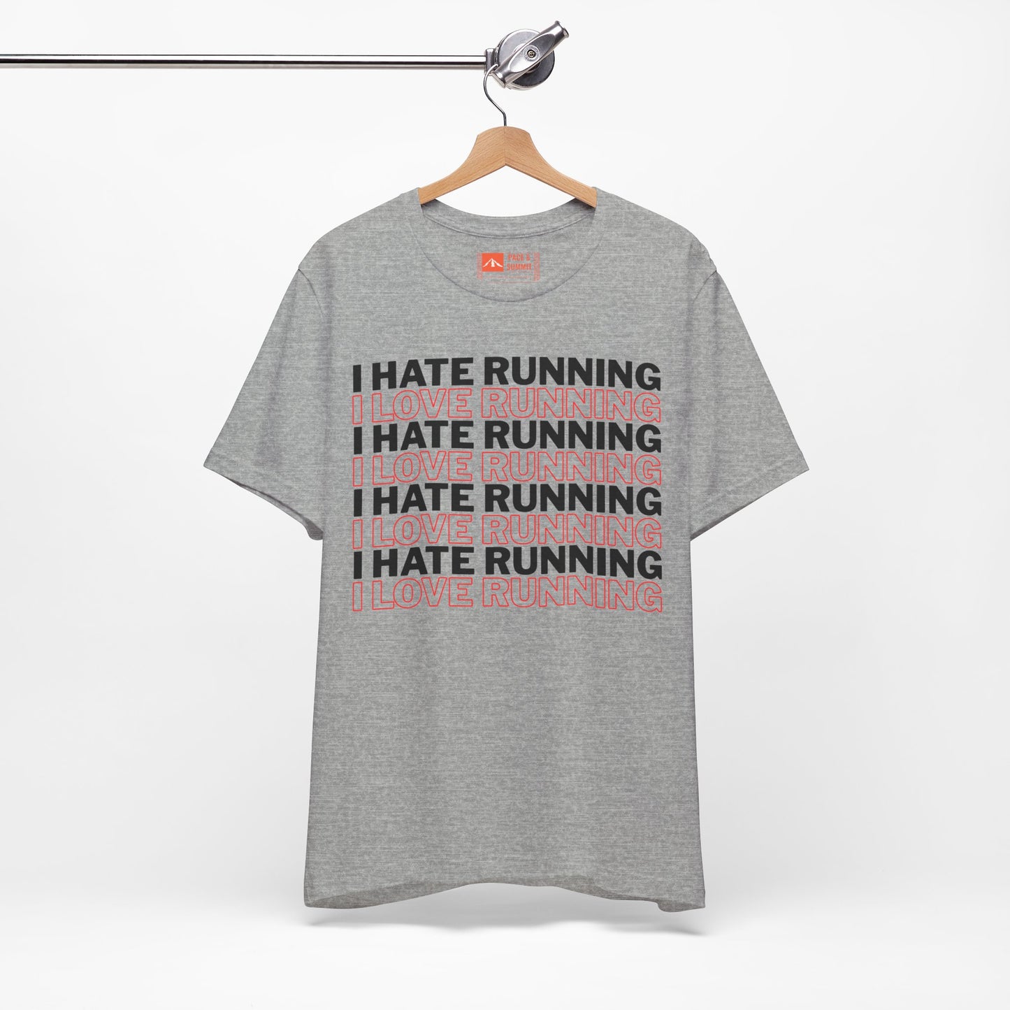 Gray | 'I Hate Running / I Love Running' Humor Graphic Tee