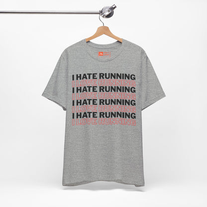 Gray | 'I Hate Running / I Love Running' Humor Graphic Tee