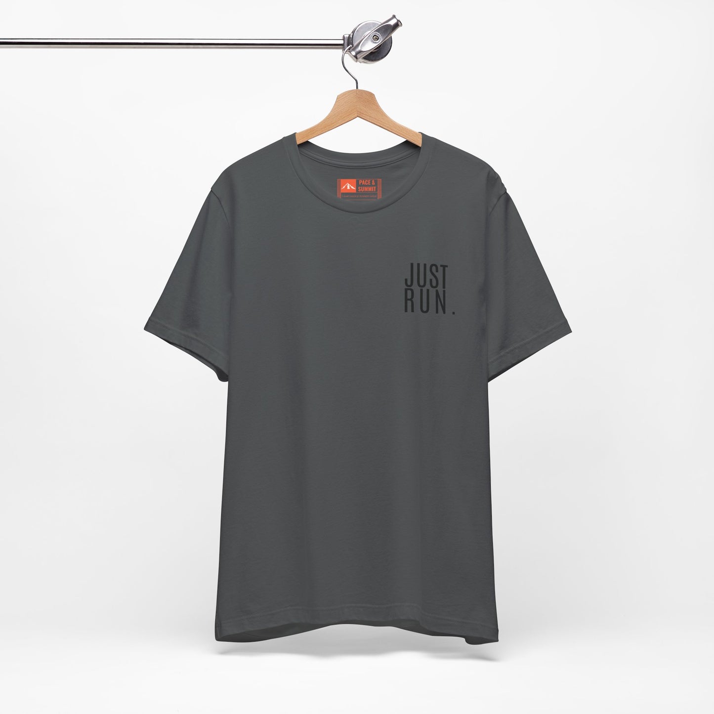 'Just Run' T-Shirt - Minimal Motivational Running Tee & Athletic Workout Top