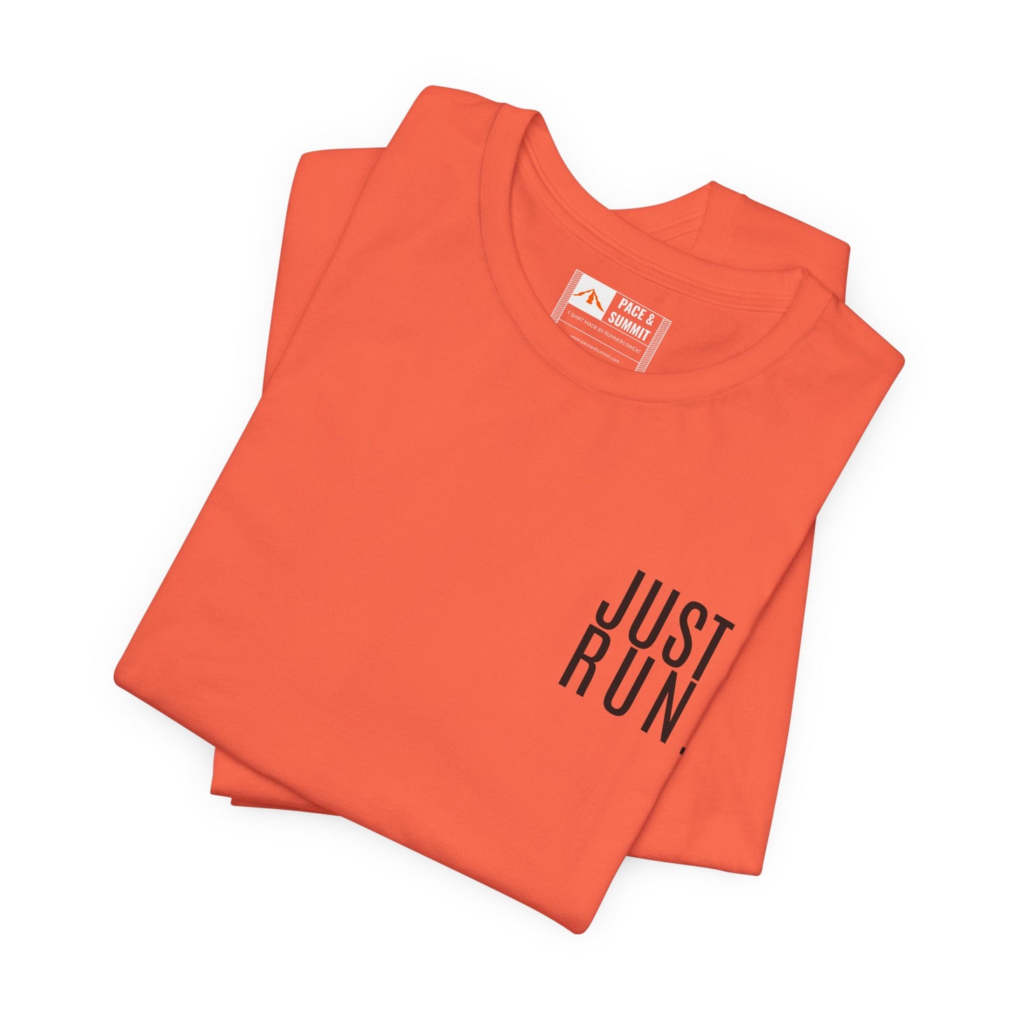 'Just Run' T-Shirt - Minimal Motivational Running Tee & Athletic Workout Top