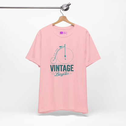 Pink | 'Vintage Penny Farthing' Retro Bicycle Graphic Tee