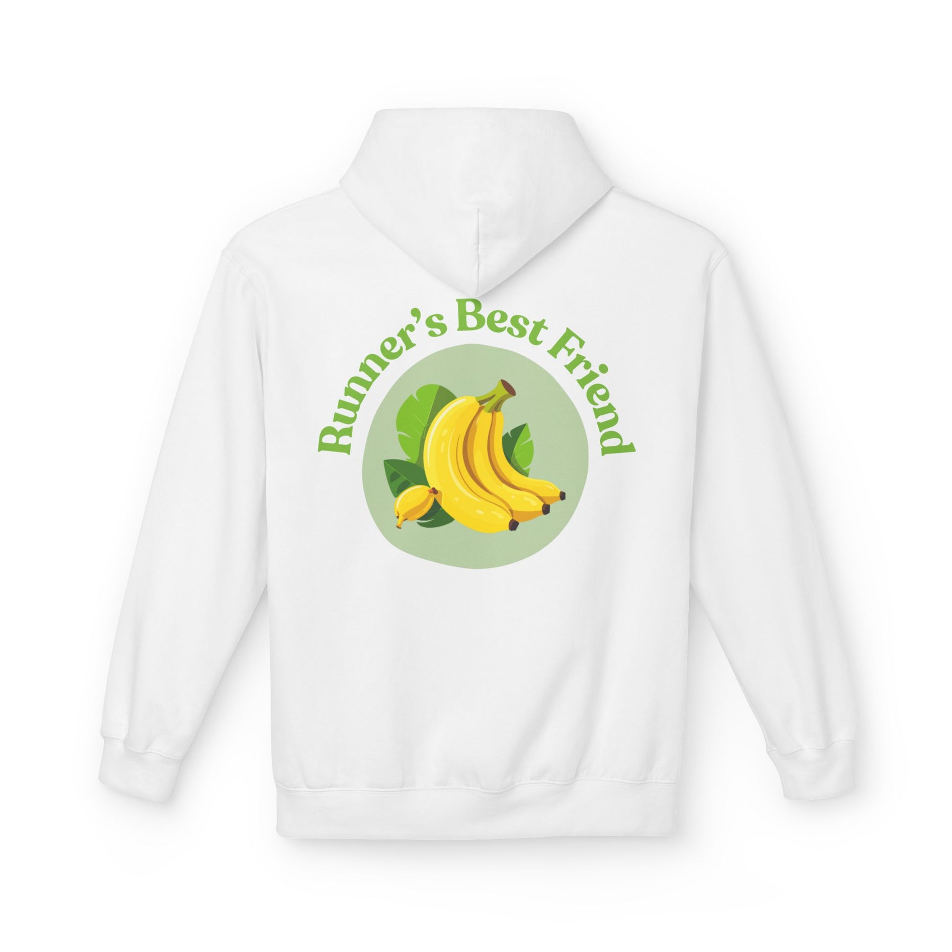 White | 'Runner's Best Friend' Banana Graphic Hoodie