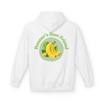 White | 'Runner's Best Friend' Banana Graphic Hoodie