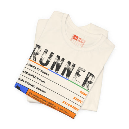 Natural | 'A Price To Pay' Ironic Running Fashion Tee