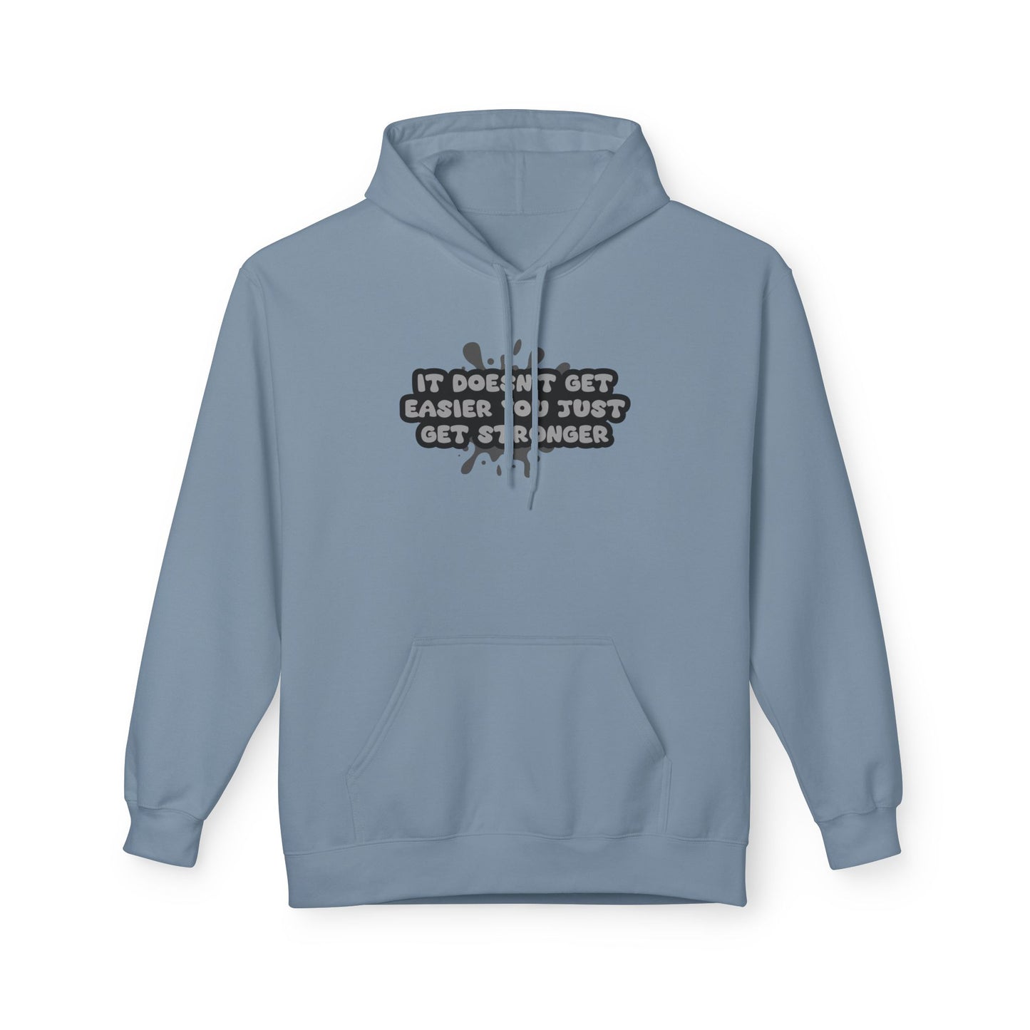 Stone Blue | 'Get Stronger' Motivational Performance Statement Hoodie