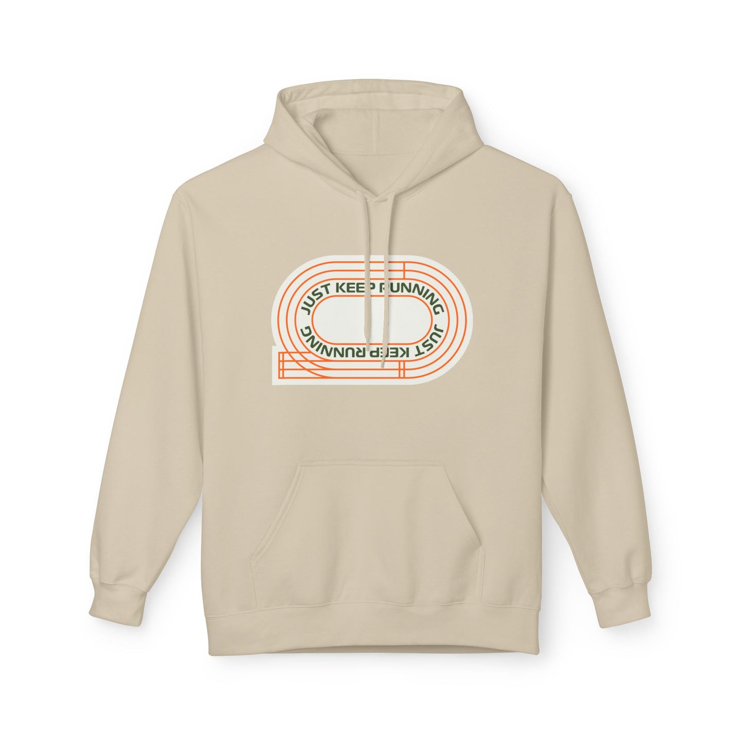 Sand | 'Keep Running' Retro Motivational Track Hoodie