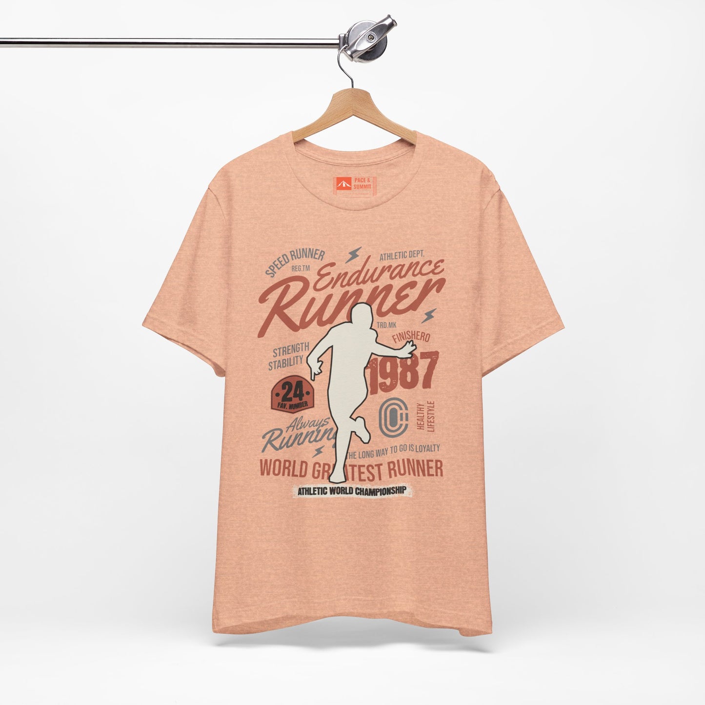 Heather Peach | 'Endurance 1987' Vintage Marathon Runner Graphic Tee 