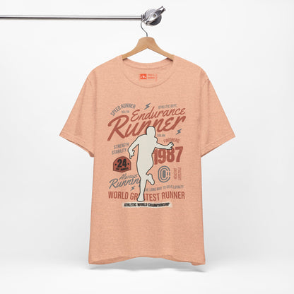 Heather Peach | 'Endurance 1987' Vintage Marathon Runner Graphic Tee 
