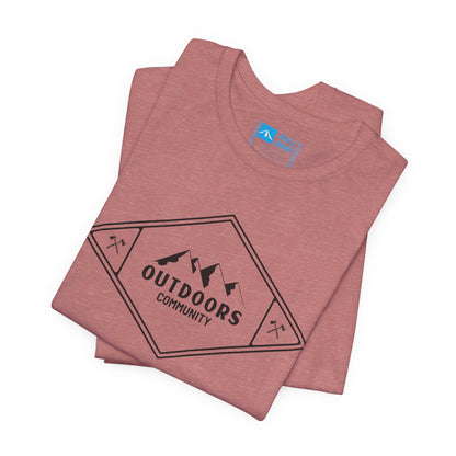Rose Gold | 'Outdoors Community' Mountain Badge Graphic Tee