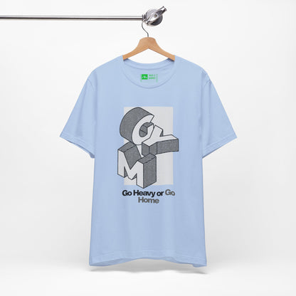 Tropical Blue | 'Go Heavy' 3D Block Gym Culture Tee