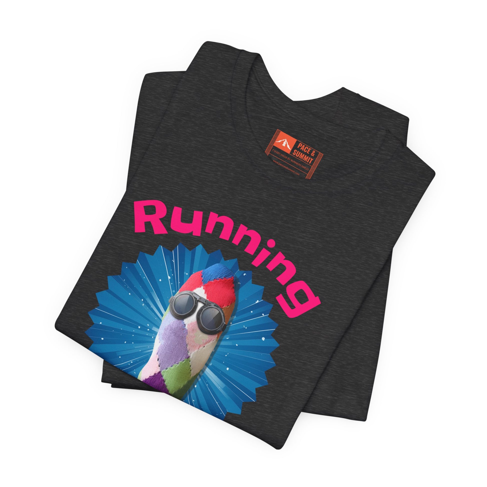 Dark Heather Gray | 'Running Sucks' Funny Anti-Running Graphic Tee