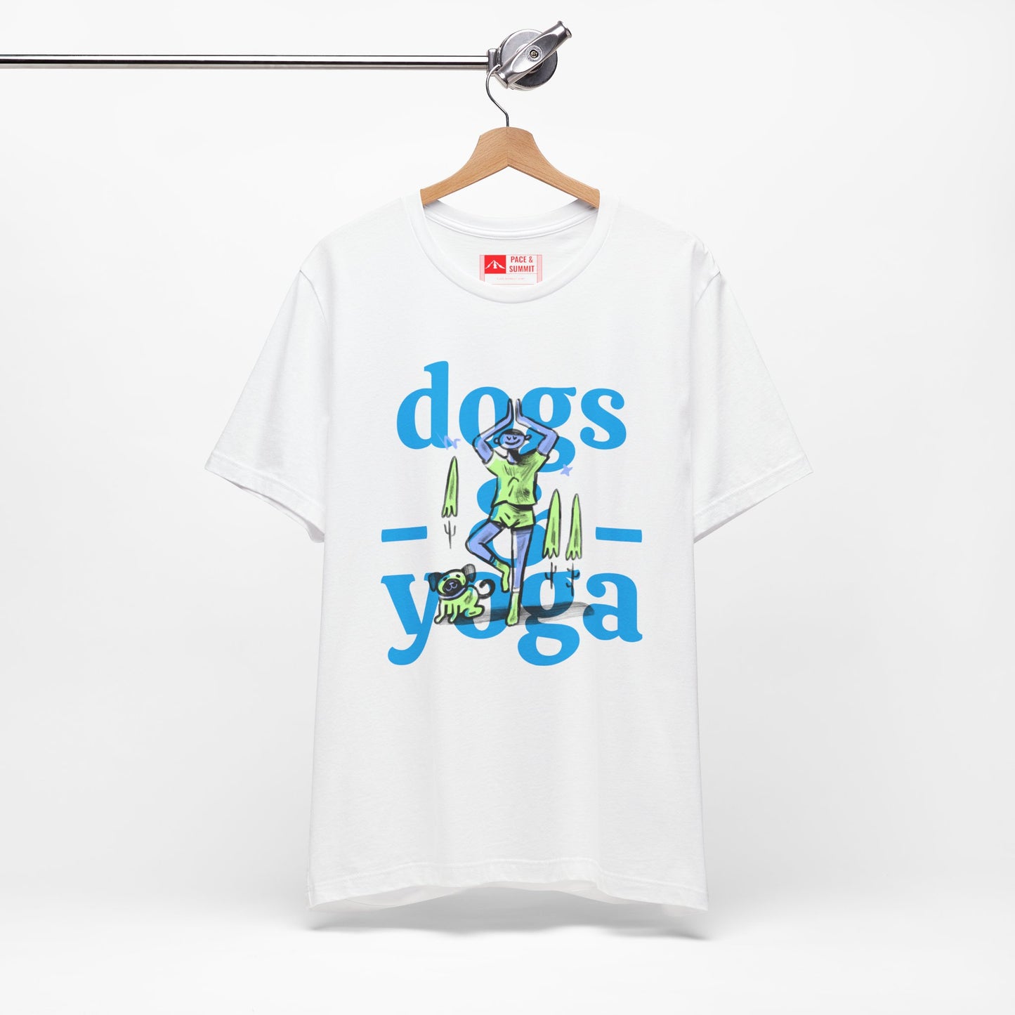 White | 'Yoga Dogs' Ironic Fitness Lifestyle Fashion Tee