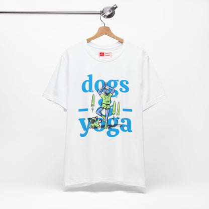 White | 'Yoga Dogs' Ironic Fitness Lifestyle Fashion Tee