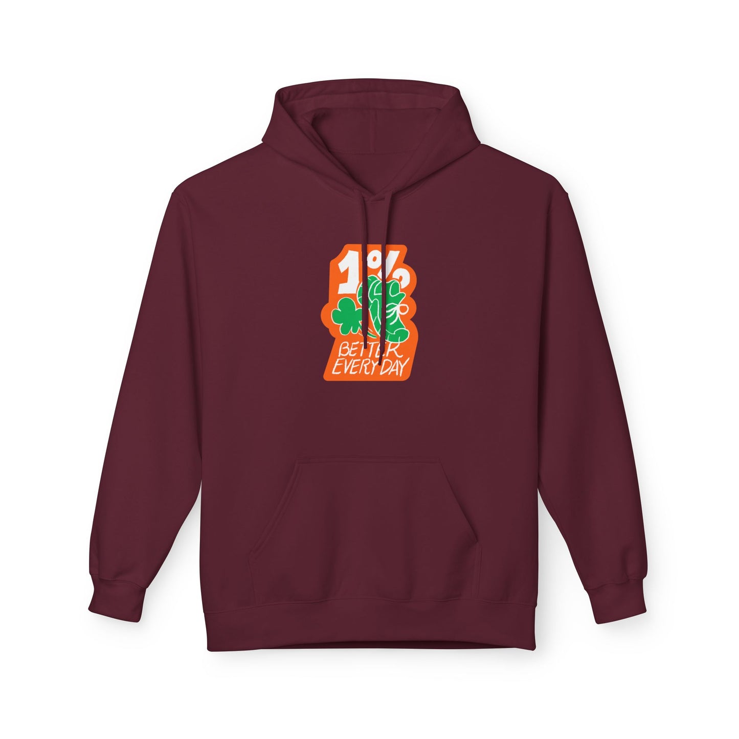 Maroon | '1% Better' Ironic Performance Lifestyle Hoodie