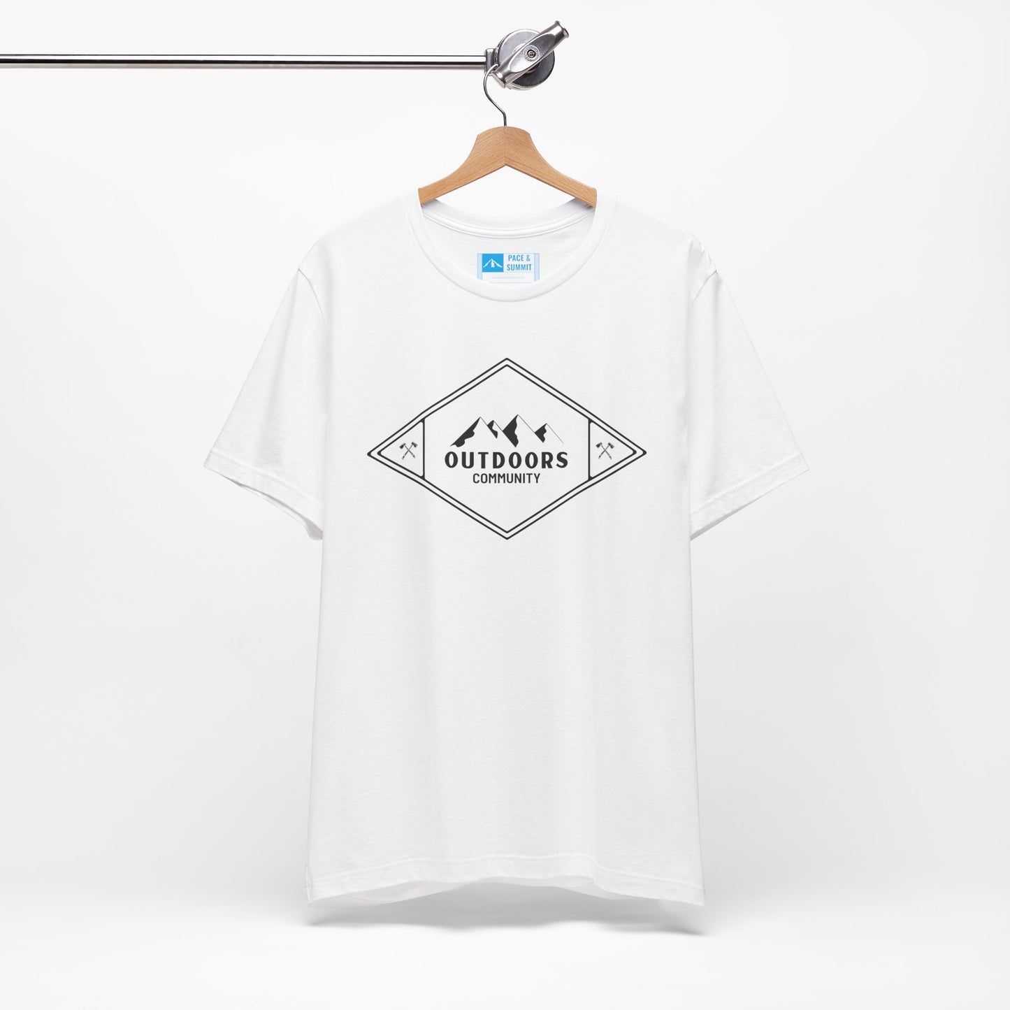White | 'Outdoors Community' Mountain Badge Graphic Tee