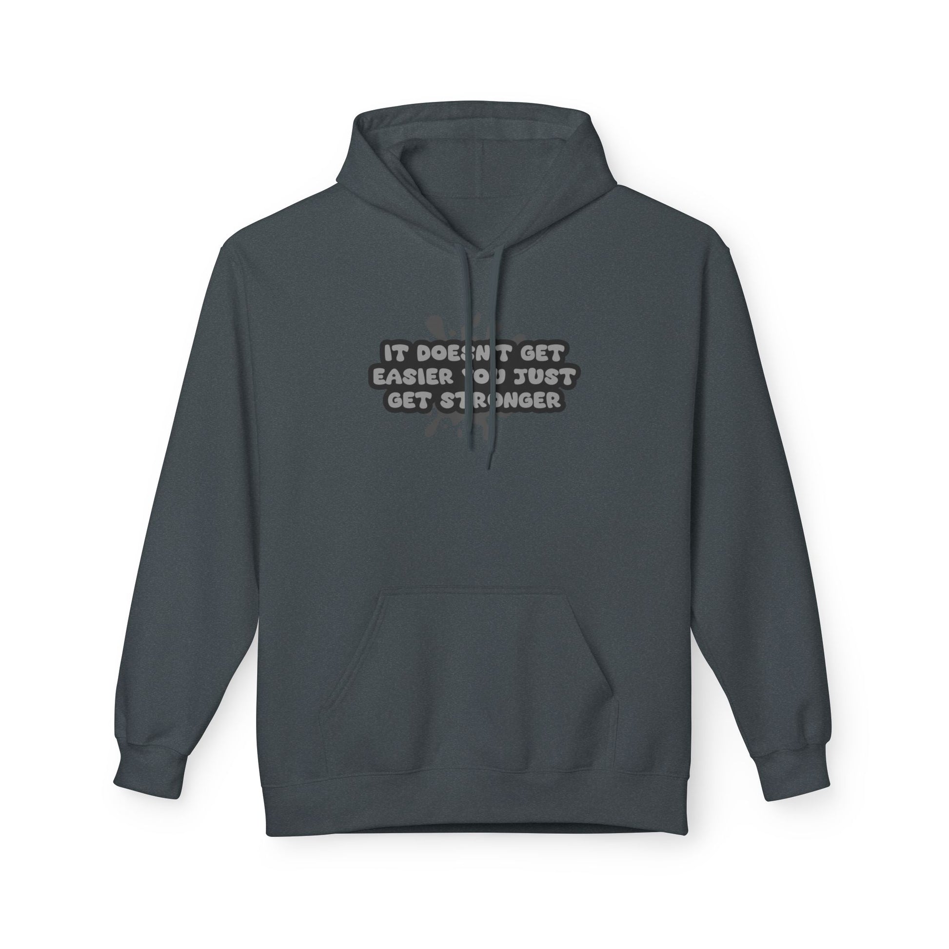 Dark Heather | 'Get Stronger' Motivational Performance Statement Hoodie