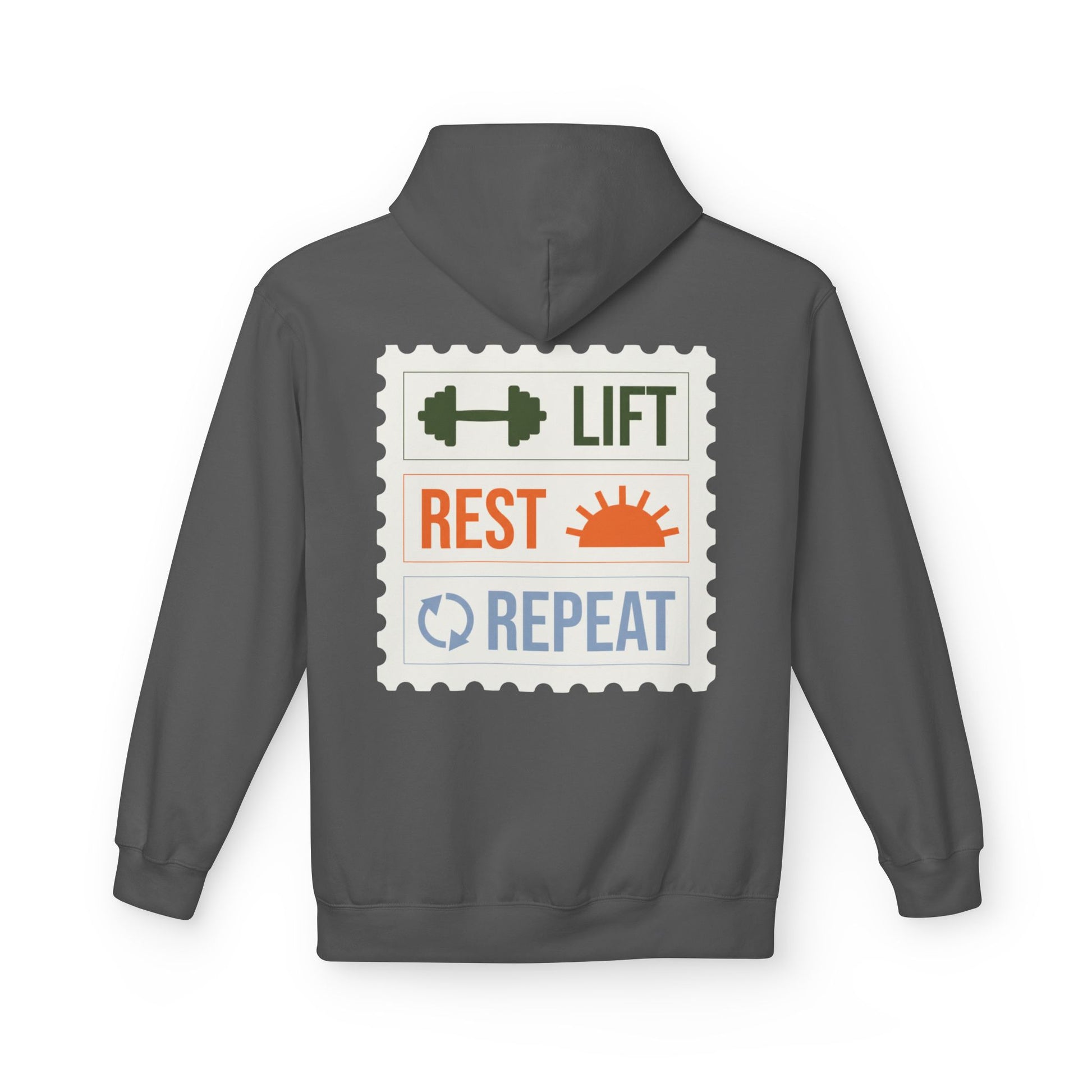 Charcoal | 'Lift Rest Repeat' Gym Motivation Fitness Hoodie